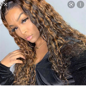 Water wave highlight wig