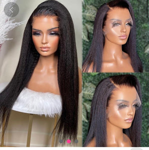 Kinky straight closure  Wig