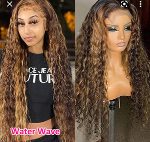 Water wave highlight wig