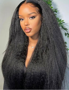 Kinky straight closure  Wig